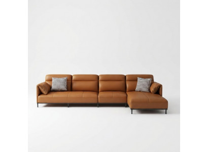 Woonkamer leren bekleding design hoekbank hoekbank bank bank L-vorm
