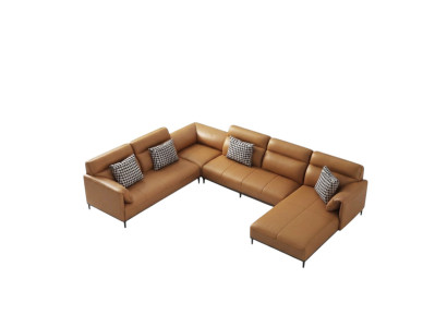 Woonkamer hoekbank design hoekbank meubels lederen bekleding bank bank