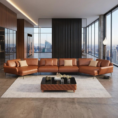 Hoekbank Italiaanse meubels woonkamer bank bekleding luxe bank hoekbank