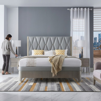 Slaapkamer Set Bed Nachtkastje Ontwerp Modern Luxe Bedden Groep