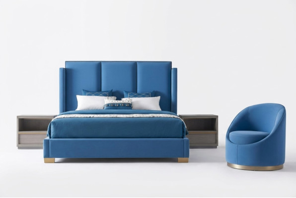 Slaapkamer Luxe Bed Meubelen 2x Nachtkastje Set Bedden Dubai hotel meubels