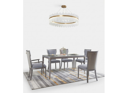 Complete set tafel met 6 stoelen luxe meubels hotel Dubai inrichting