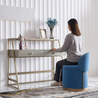 Kaptafel + stoel Kaptafel Make-up tafel Spiegel Ladenkast