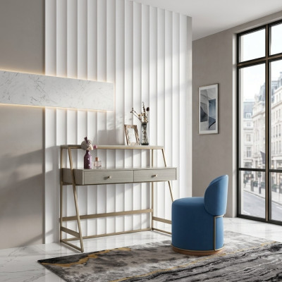 Kaptafel + stoel Kaptafel Make-up tafel Spiegel Ladenkast