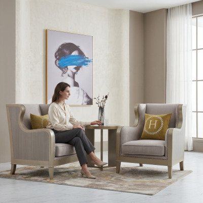 Inrichting eenpersoons Relax Club Luxe Stoel Ontwerp Stoel Dubai Hotel
