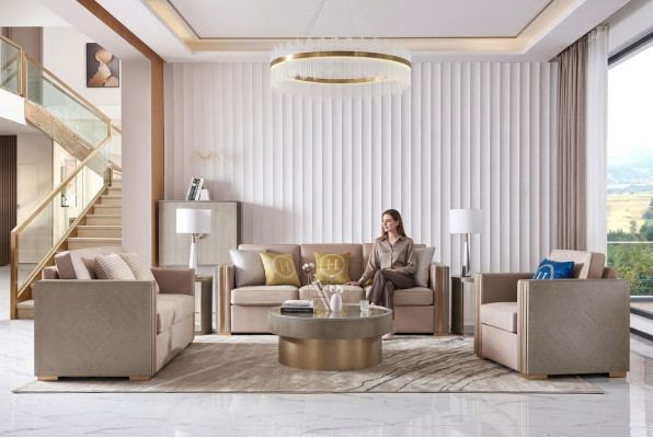 Luxe meubels woonkamer bankstel in hotelstijl Garnituren Bank Bank
