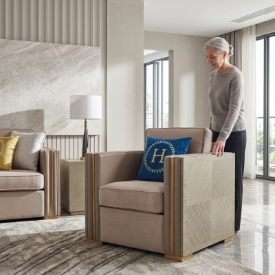 Luxury fauteuil meubels woonkamer eenzitter bank bank lounge club hotel