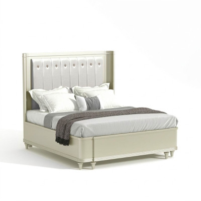 Bed met luxe design 180 x 200 cm stofbedden leer Moderne slaapkamer