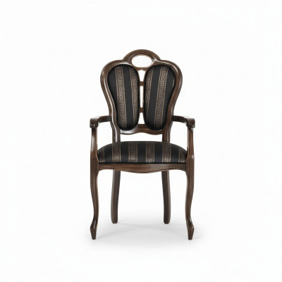 Stoel met armleuning Luxe ontwerp Stoel Textiel Meubels Eenpersoons Houten Fauteuil Nieuw