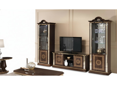 Italiaanse woonwand meubels kast vitrine rtv 3-delig set luxe tv vitrines glas.