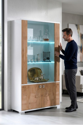 Vitrine XXL Vitrinen Woonkamer 110*50 Kasten Design Italiaanse meubels nieuw