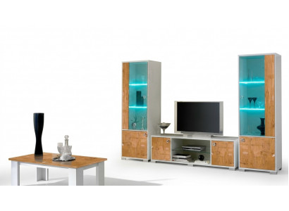 woonkamer set 3-delig rtv + 2x vitrinekast design Italiaanse meubels woonkamer luxe meubels