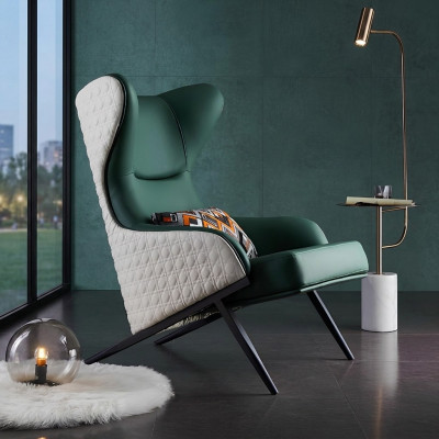 Woonkamer eenzitter bank bank lounge club hotel luxe moderne