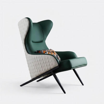 Woonkamer eenzitter bank bank lounge club hotel luxe moderne