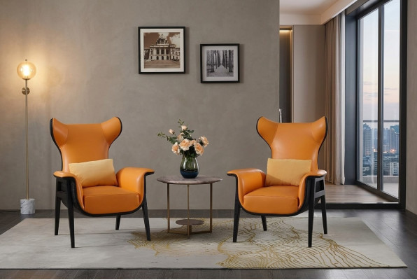 Ontwerp fauteuil 1-zits 70 x 90 cm Woonkamer Eenzits Bank Sofa Lounge Club