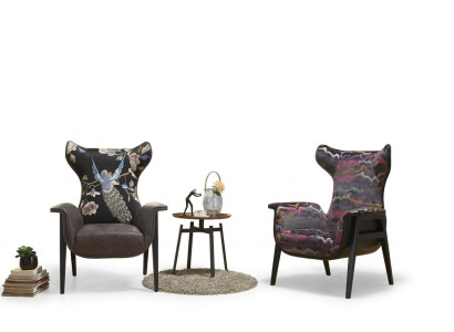 Fauteuil ontwerp slaan Ontspan Club Lounge Fauteuil Bekleding Stof Textiel