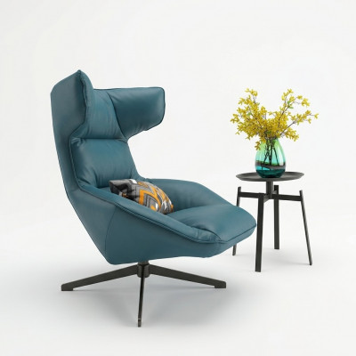 Luxe designmeubels Moderne designfauteuil 75 x 101cm Lederen woonkamer