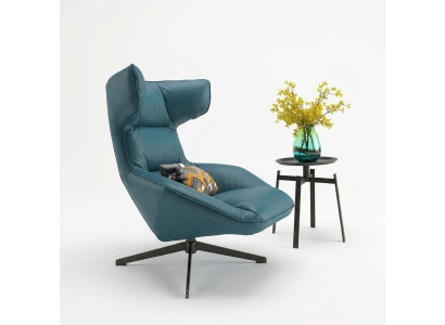 Luxe designmeubels Moderne designfauteuil 75 x 101cm Lederen woonkamer
