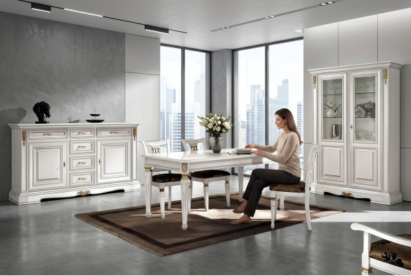 Eettafel Tafel Eetkamer Tafels Luxe Hout Wit Design Modern Italiaanse Meubels