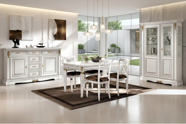 Eettafel Tafel Eetkamer Tafels Luxe Hout Wit Design Modern Italiaanse Meubels
