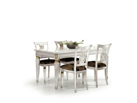 Eettafel Tafel Eetkamer Tafels Luxe Hout Wit Design Modern Italiaanse Meubels