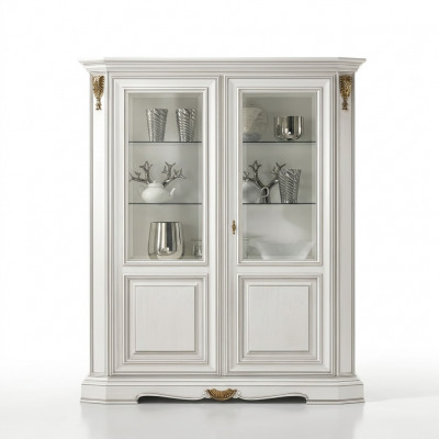 Vitrines woonkamer wit kasten dressoir wit lichte vitrinekast klassiek