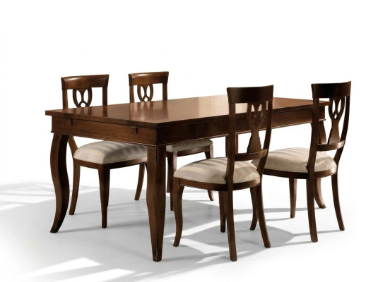 Bedrieglijk echte houtimitatie-eettafel: modern design en luxe voor uw eetkamer.
