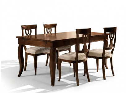 Bedrieglijk echte houtimitatie-eettafel: modern design en luxe voor uw eetkamer.