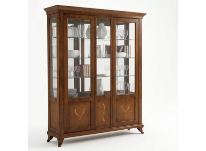 Vitrine Woonkamer meubels dressoir Massief houten vitrinekasten glazen kast echt hout.