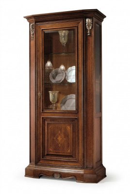 Vitrine glazen kast Massief houten vitrinekast Woonkamer meubels Dressoir Massief hout