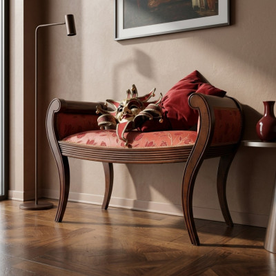 Poef Bank Voetenbank Zitbanken Houten kruk Stoel Hout Zitkruk Luxe bank Nieuw