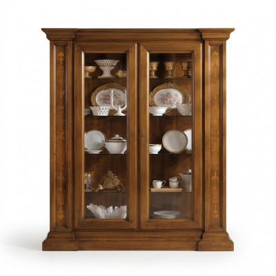 Vitrine 2-deurs kast vitrines woonkamer kasten design kast meubels glas nieuw.
