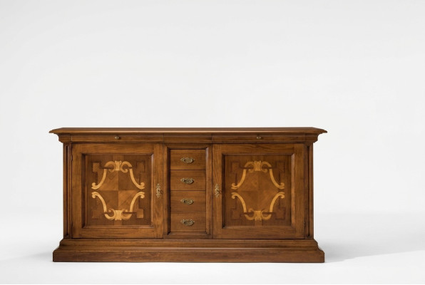 Luxe Italiaanse houten meubels dressoir ladekast barok stijl sideboard echt hout