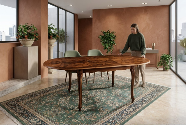 Eettafel Ovale Houten Tafel Meubels Tafels Inrichting Massief Hout Italië Rond Nieuw