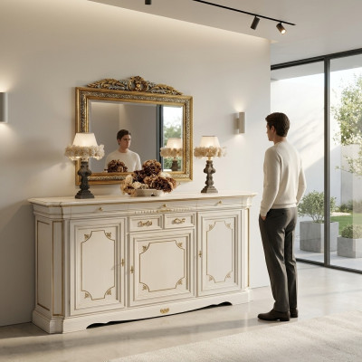 Ontwerp commode meubels dressoir Klassiek woonkamer houten kast luxe Italië.