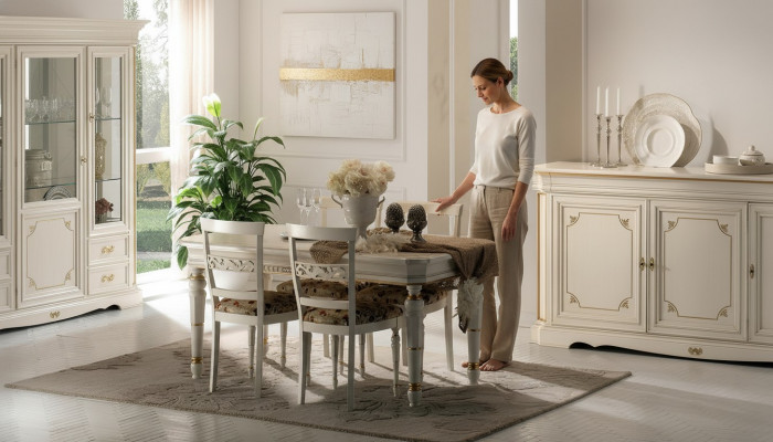 Compleet set eettafel 4 stoelen eetkamerset eetgroep houten tafel tafels 5-delig