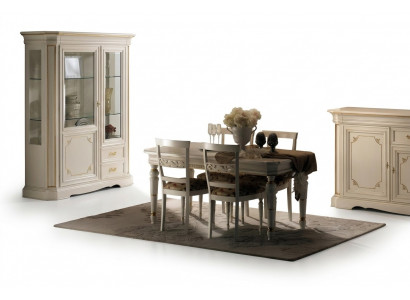 Compleet set eettafel 4 stoelen eetkamerset eetgroep houten tafel tafels 5-delig