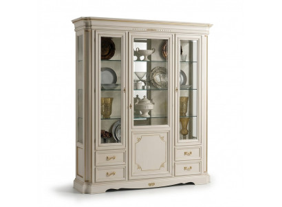 Vitrine Woonkamer meubels dressoir Massief houten vitrines glazen kast Echt hout