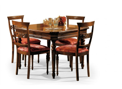 Eettafel Stoel Woonkamer Set Zitgroep 4x Stoelen Modern Gestoffeerde Leuning Ontwerp Nieuw Hout