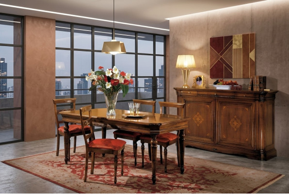 Ontwerper luxe houten vitrinekast Italiaanse meubels Echt houten dressoir