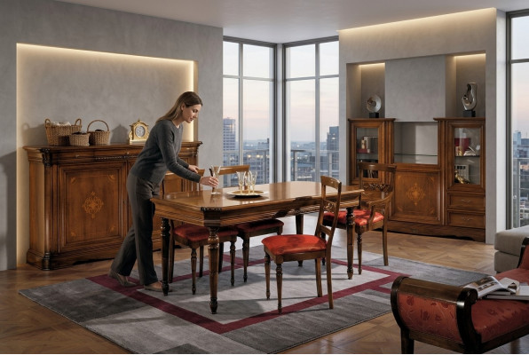 Compleet set eettafel 4 stoelen eetkamersets eetgroep houten tafel tabellen 5-delig