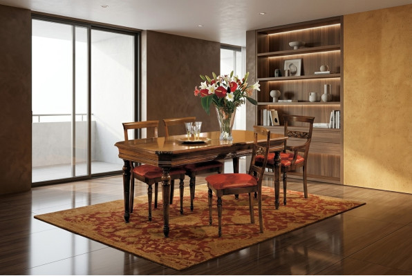 Stel van 4 stoelen fauteuils eetkamerset hout modern groeparmstoel meubels