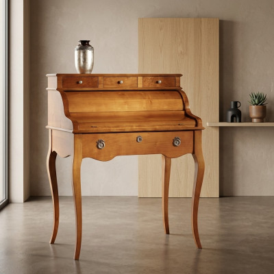 Oude bureau Engelse tafels Massief houten tafel Secretaris Italiaans
