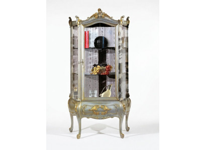 Barok meubels Italiaanse vitrinekast Kasten Massief houten plank Elegant