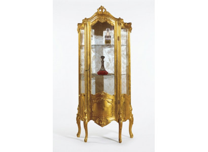 Gouden houten vitrinekast met glazen kasten plank vitrinekasten Italiaanse meubels nieuw