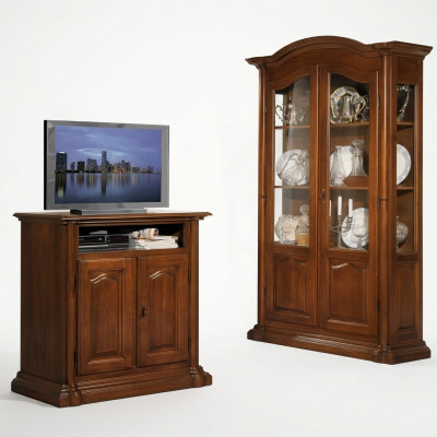 tv Sideboard rtv Woonkamer Ontwerp Plank Houten Planken Lowboard Italië Bruin