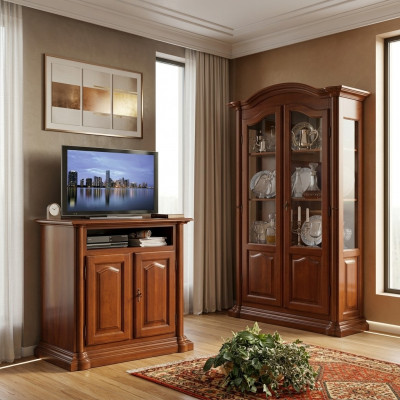 Vitrine glas woonkamer kast massief houten vitrine meubels dressoir massief hout