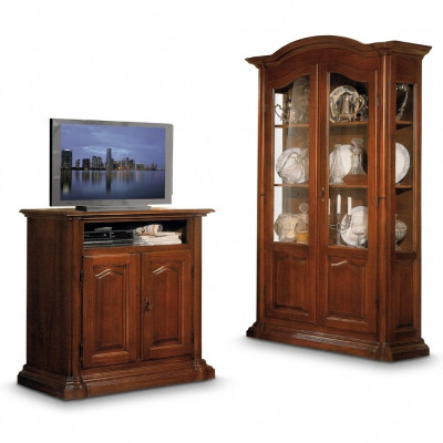 Vitrine glas woonkamer kast massief houten vitrine meubels dressoir massief hout