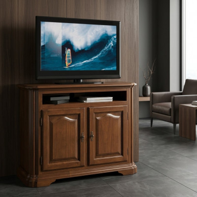 Tv-meubel rtv Woonkamer Design rek Bruin hout Planken Lowboard Italië Nieuw