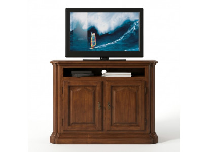 Tv-meubel rtv Woonkamer Design rek Bruin hout Planken Lowboard Italië Nieuw
